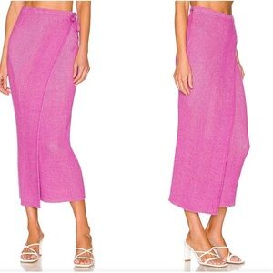Free People Pink Wrap Skirt